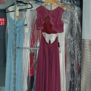 LA FEMME PROM  DRESS 2 PEICE